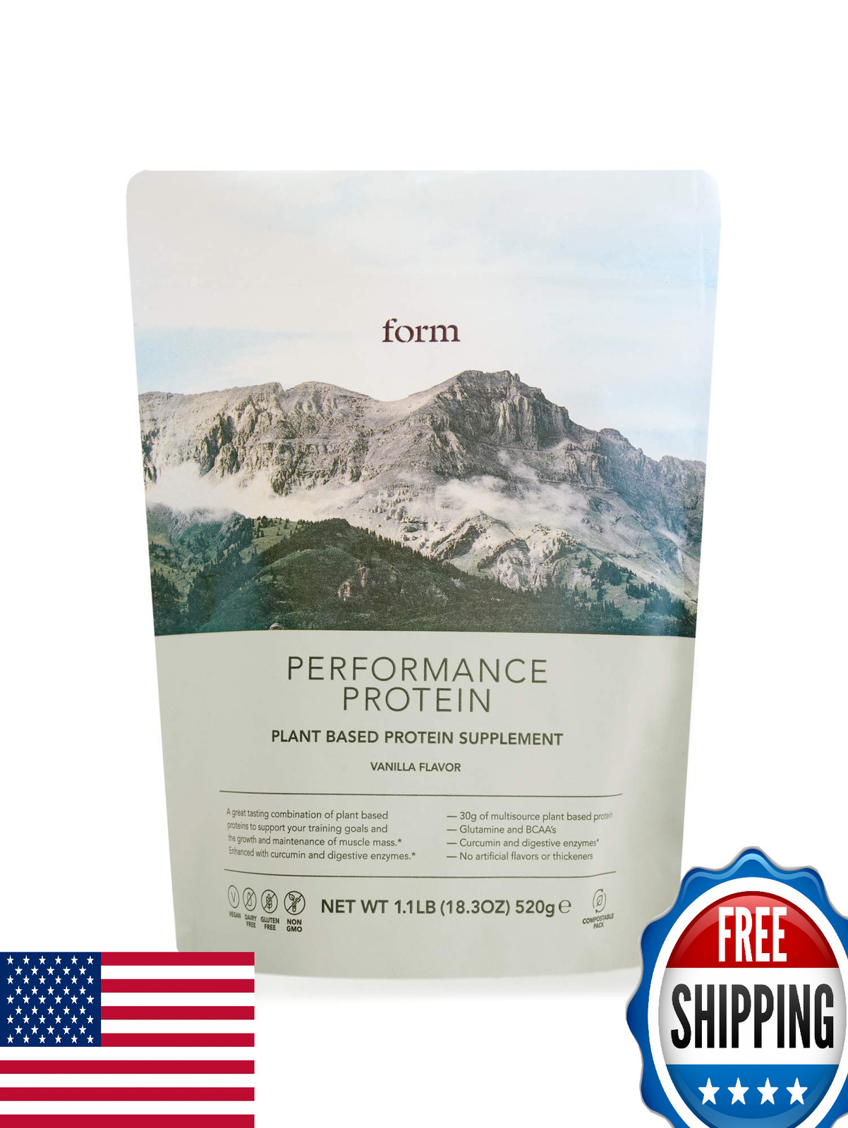 Form Performance Protein – Vegan Plant-Based Protein Powder – 30g Protein