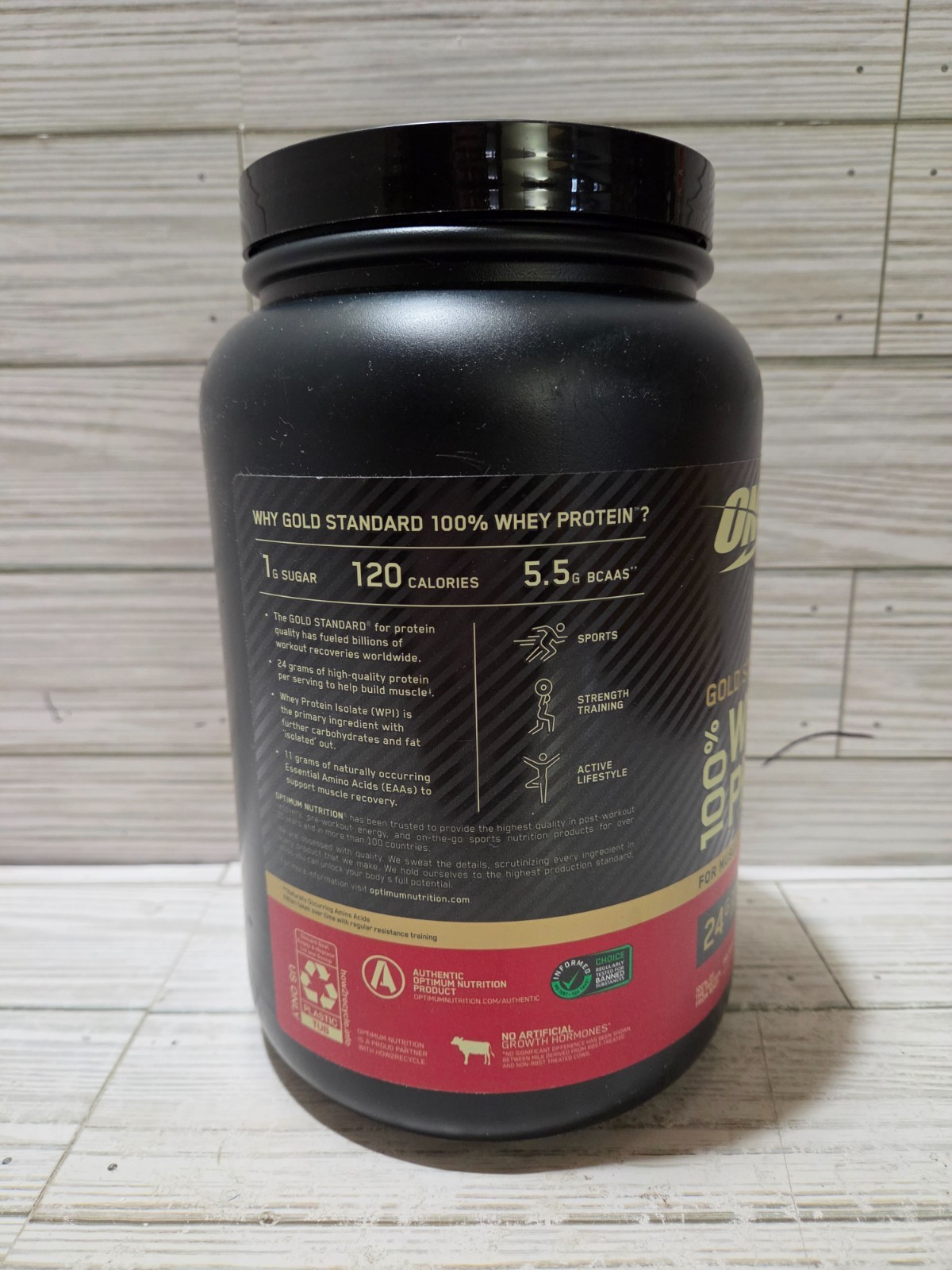 Optimum Nutrition Gold Standard 100% Whey Protein Vanilla Ice Cream 24 OZ 9/2027