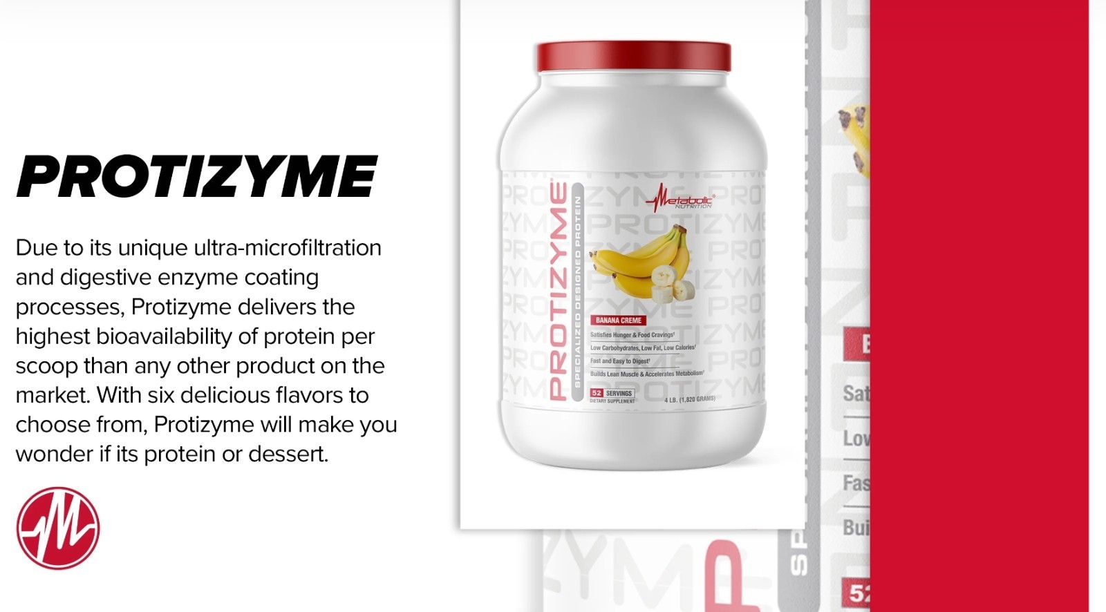 Metabolic Nutrition PROTIZYME PROTEIN 4 lb (52 Serv) Vanilla Cake BEST BY 12/26