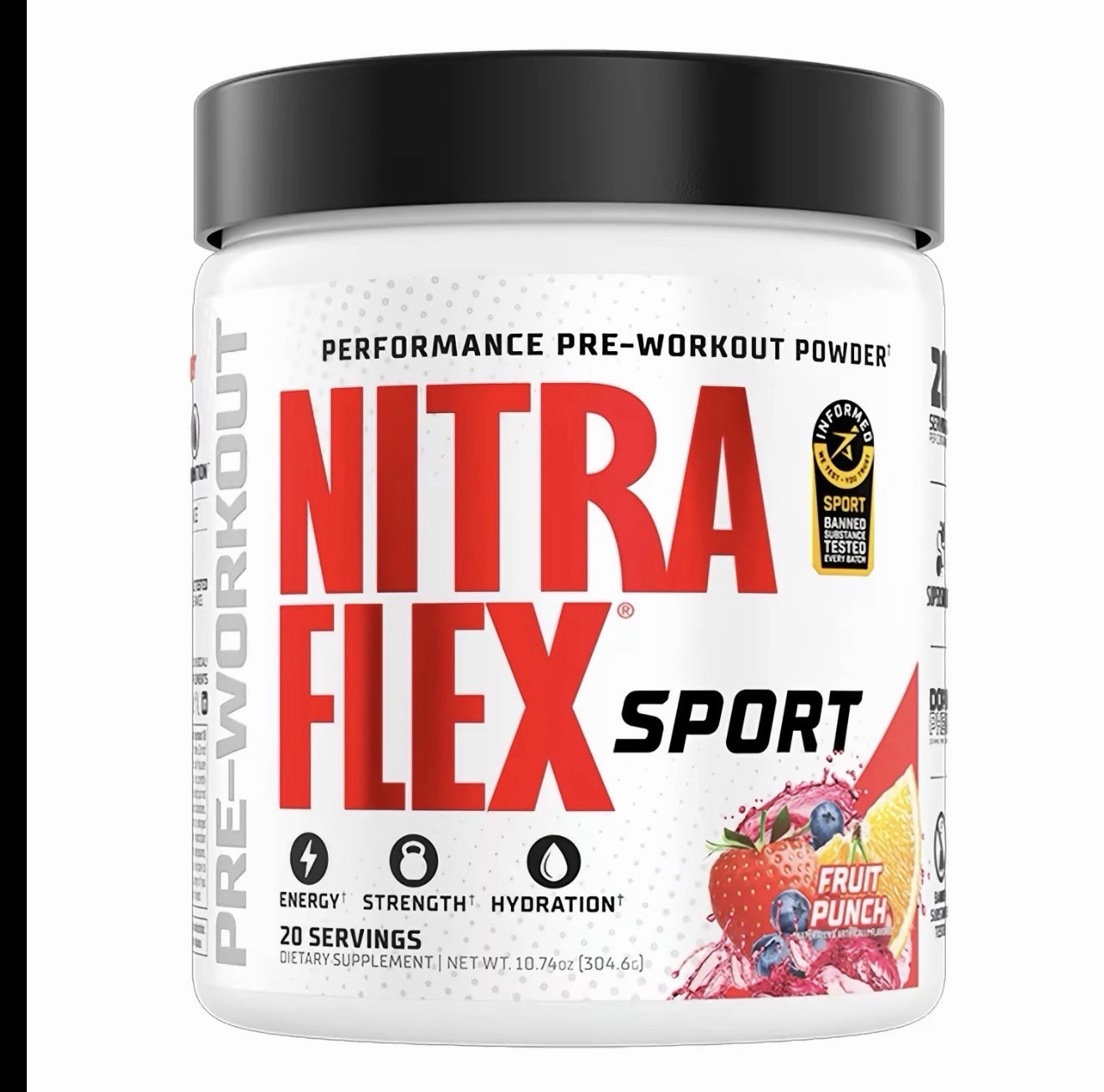 GAT Sport Nitraflex Sport Pre-Workout Powder Fruit Punch 20 Servings 10.74oz