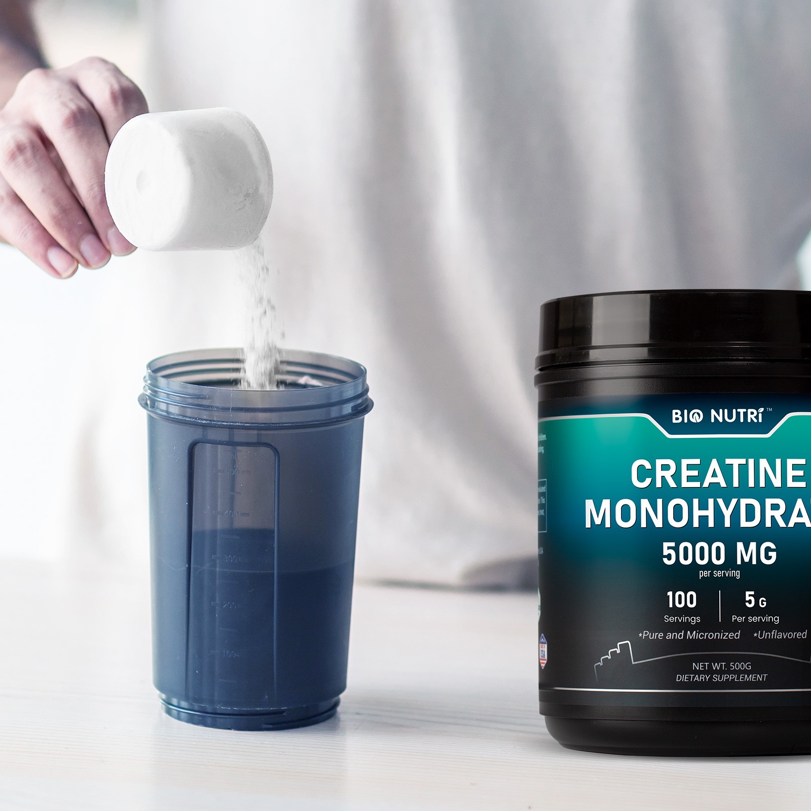 1.1 Lbs Fitness Creatine Monohydrate Powder Unflavored Supports Muscle Energy