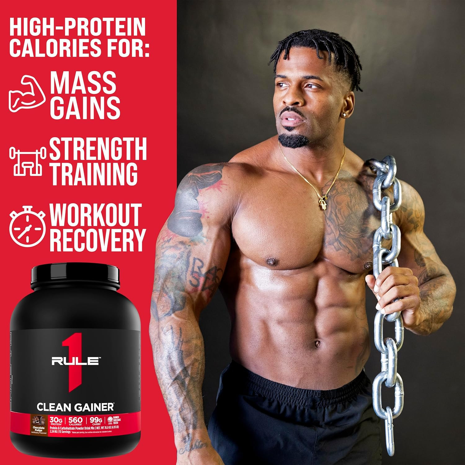 Clean Gainer – High-Protein Lean Gain Formula with 560 Calories, 30G of Full-Spe
