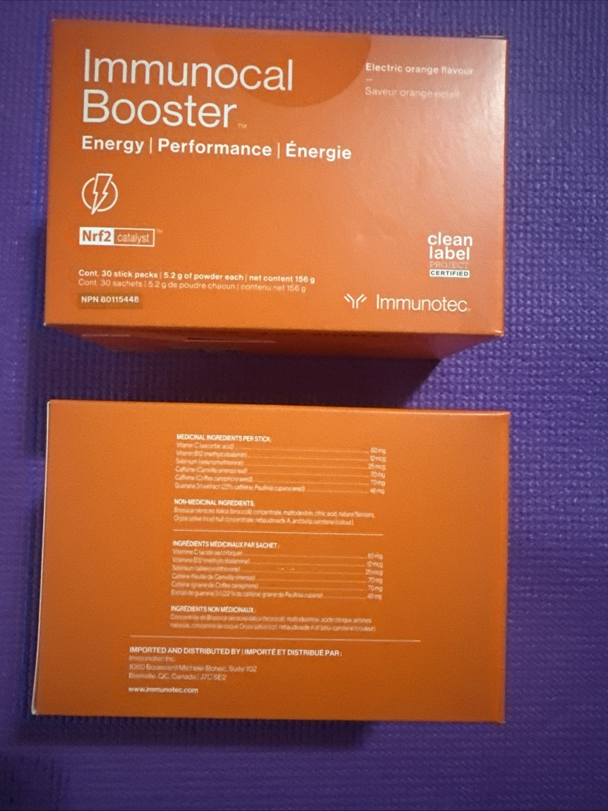 Immunocal Booster Energy (2 Packs) – New – Free Shipping – Exp 08/2027 ORANGE