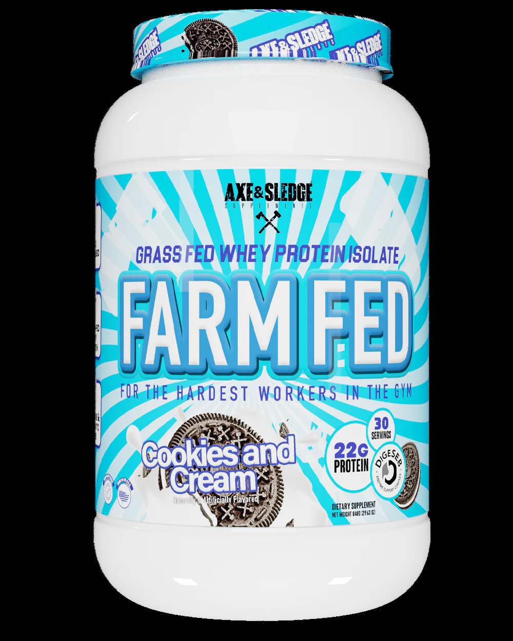 Axe & Sledge Farm Fed V2 & V1 Grass-Fed Whey Protein Isolate 30 Servings NEW