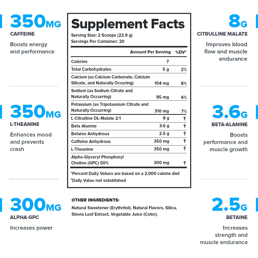 Legion Pulse Pre Workout with Caffeine for Energy, Cherry Limeade, 20 Servings