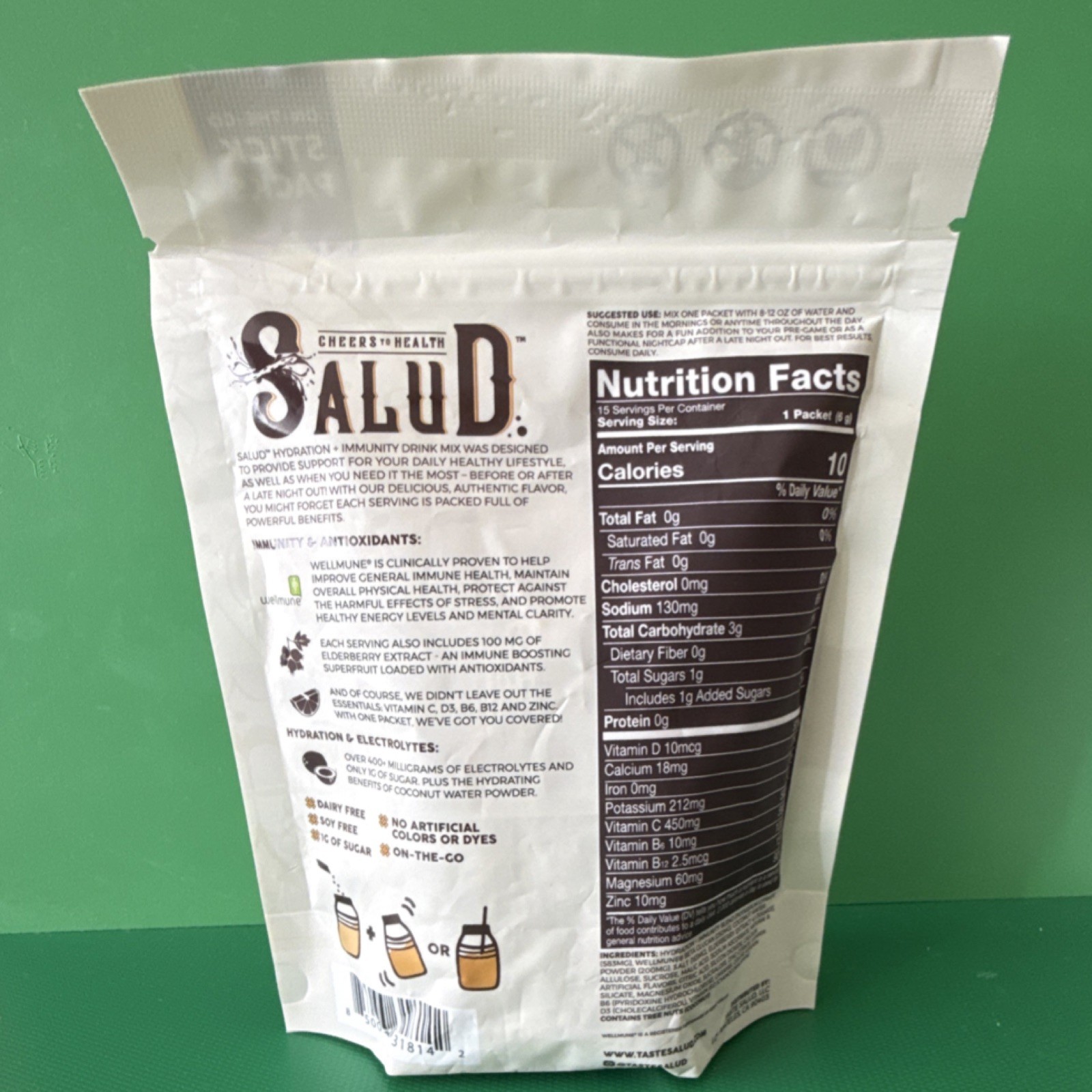 Salud Hydration + Immunity Electrolytes Powder Tamarindo Agua Fresca 10ct