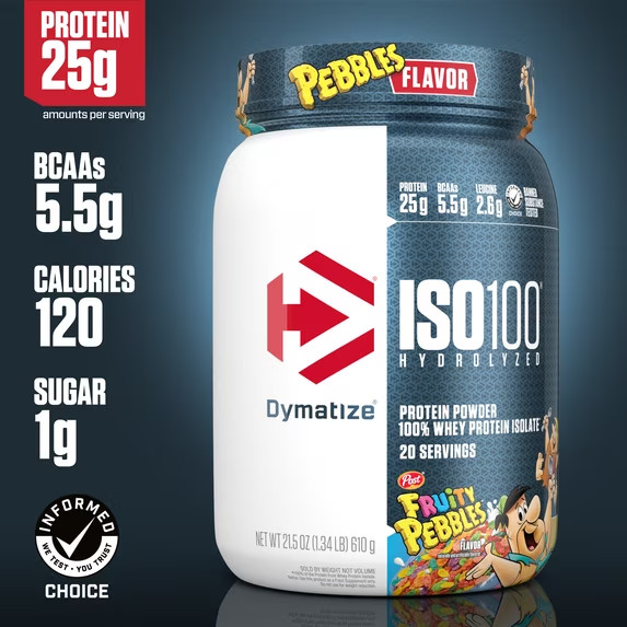 Dymatize ISO100 Hydrolyzed Fruity Pebbles Whey Protein Powder – 1.6lbs. Exp 5/28