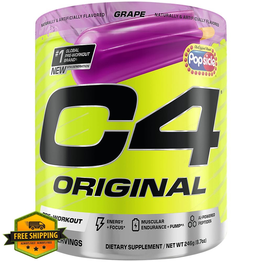 C4 Original Pre Workout Popsicle Grape 30 Servings