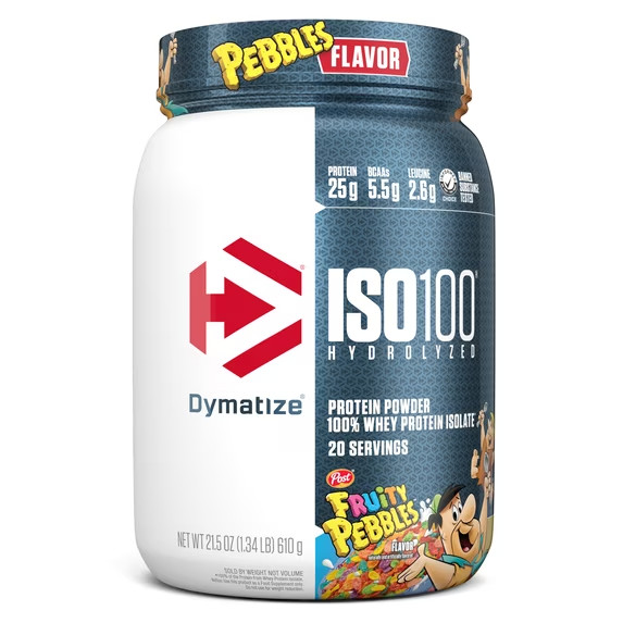 Dymatize ISO100 Hydrolyzed Fruity Pebbles Whey Protein Powder – 1.6lbs. Exp 5/28