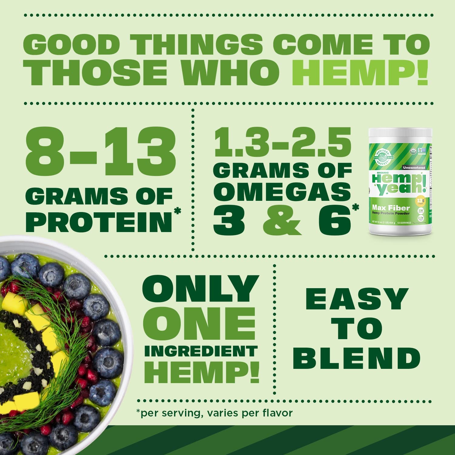 Manitoba Harvest Organic Hemp Protein Powder Dark Chocolate Vegan 1 Pound