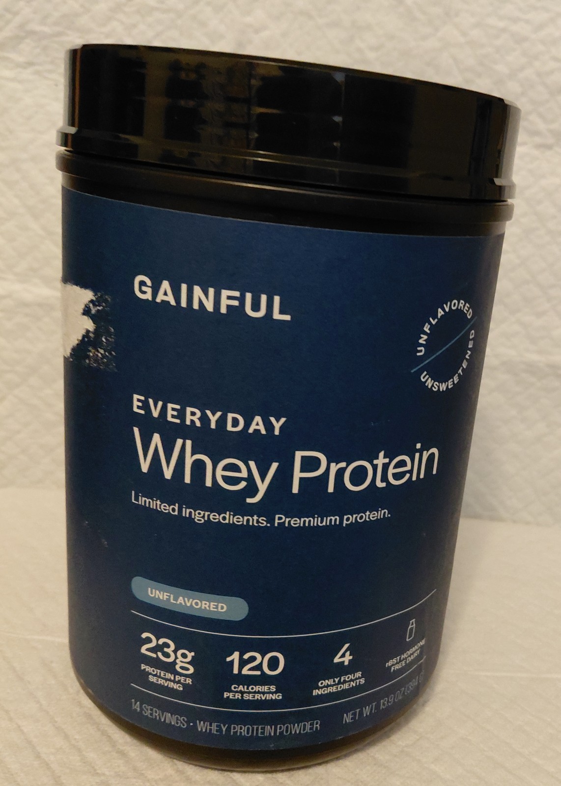 Gainful Everyday Whey Protein Unflavored Unsweetened 23g Gluten-Free