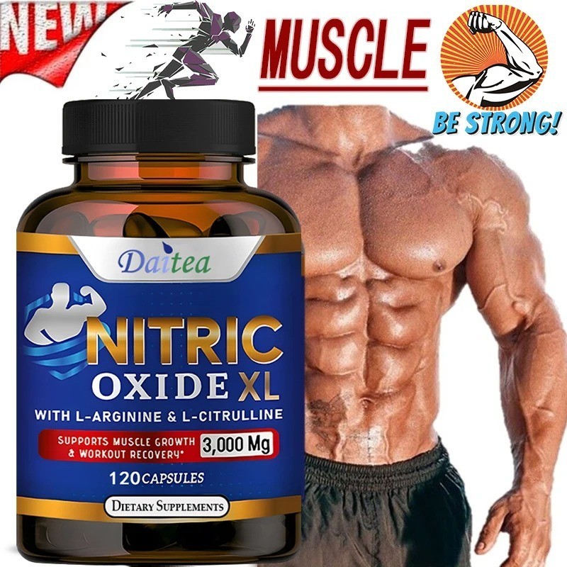 NEW Nitric Oxide Booster L-Arginine, L-Citrulline 3000mg 120 Caps FREE SHIPPING