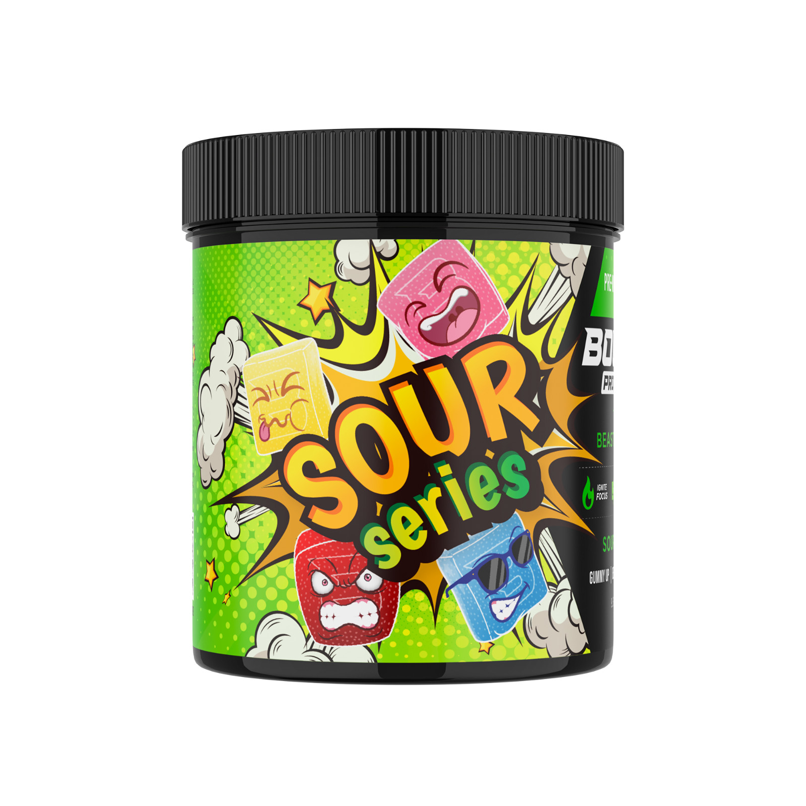 Beast Mode Pre-Workout Gummies – Sour Series