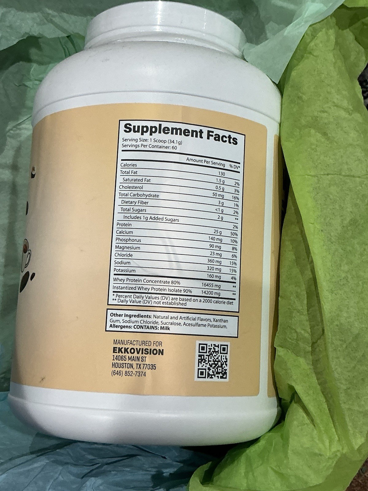 Ekkovision Whey Protein Tiramisu 60 Servings