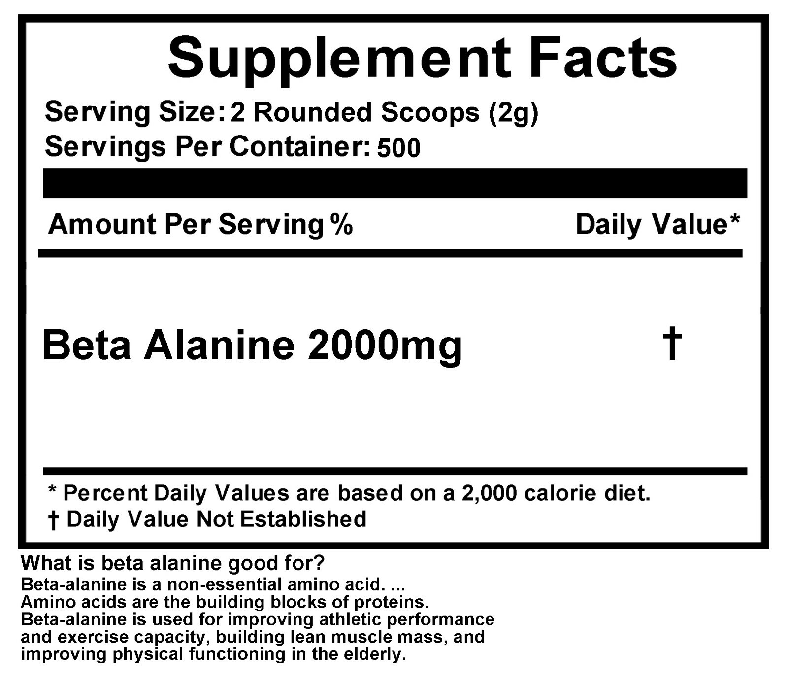 BETA ALANINE POWDER Recovery Muscle Endurance & Strength -ALL Sizes