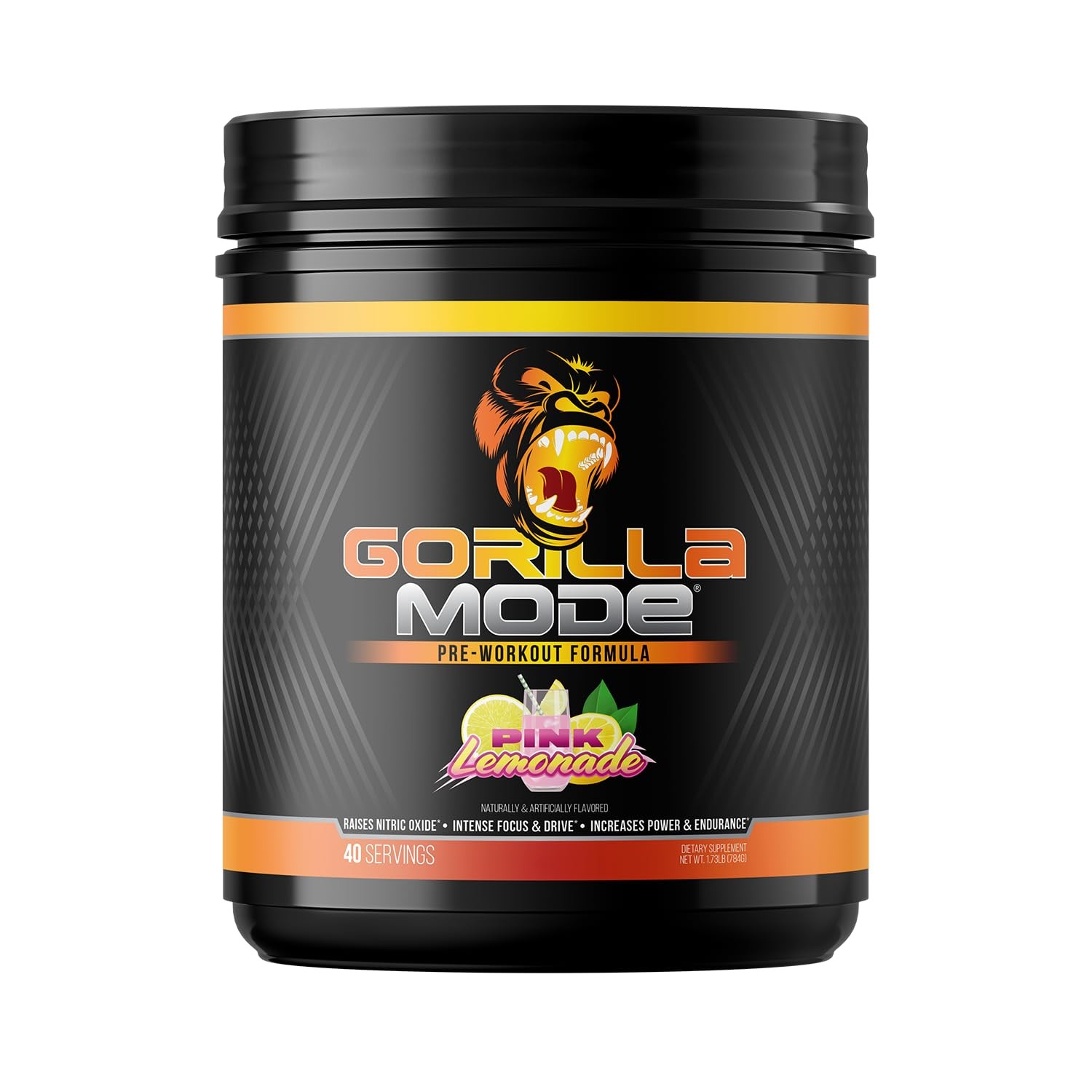 Gorilla Mode Pre Workout – L-Citrulline, Pumps, Laser Focus, Energy, Power