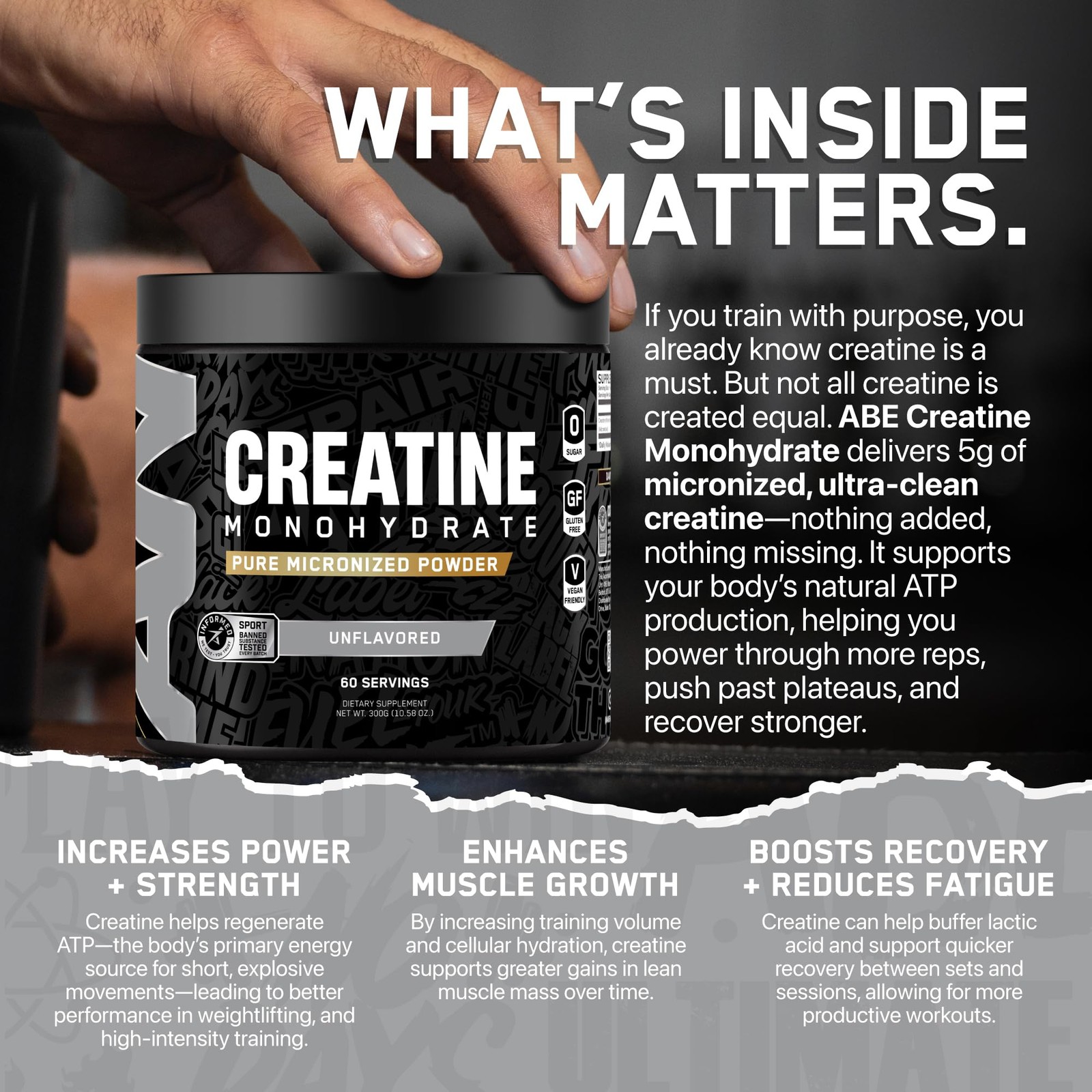All Black Everything Creatine Monohydrate | Support Muscles, Cognitive Functi…