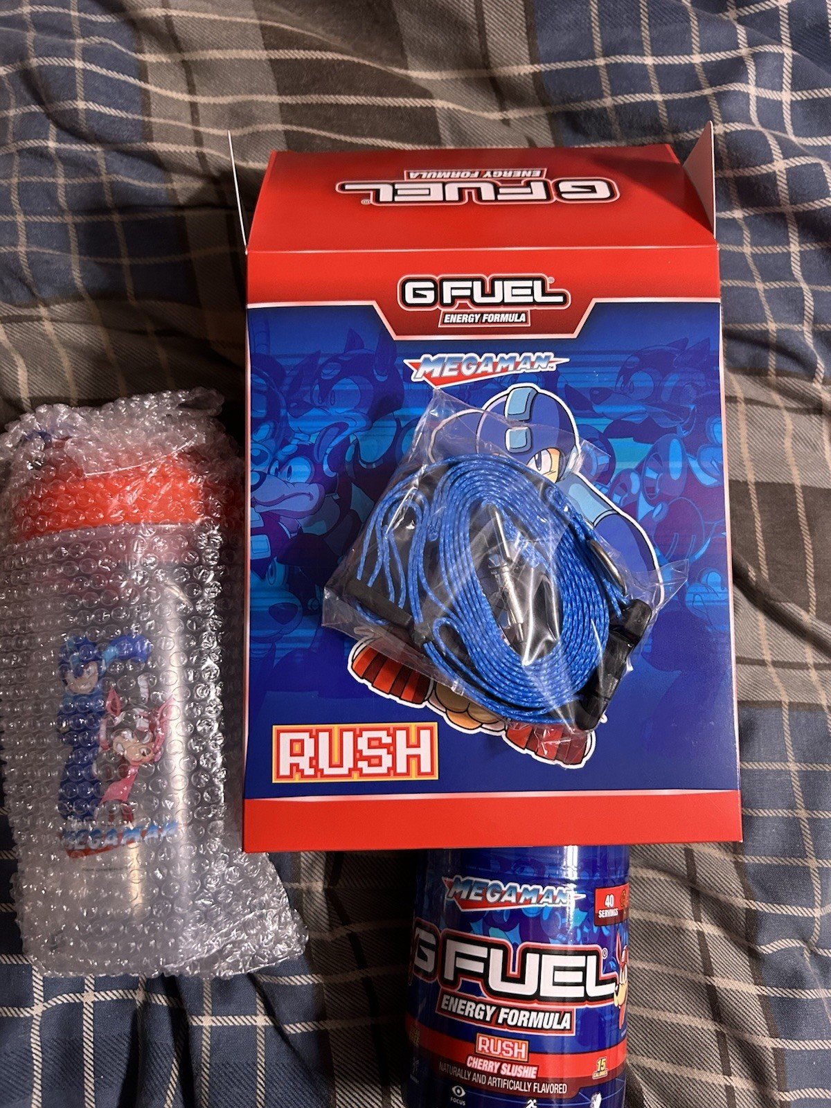 GFUEL MegaMan Rush Collectors Box With Collar