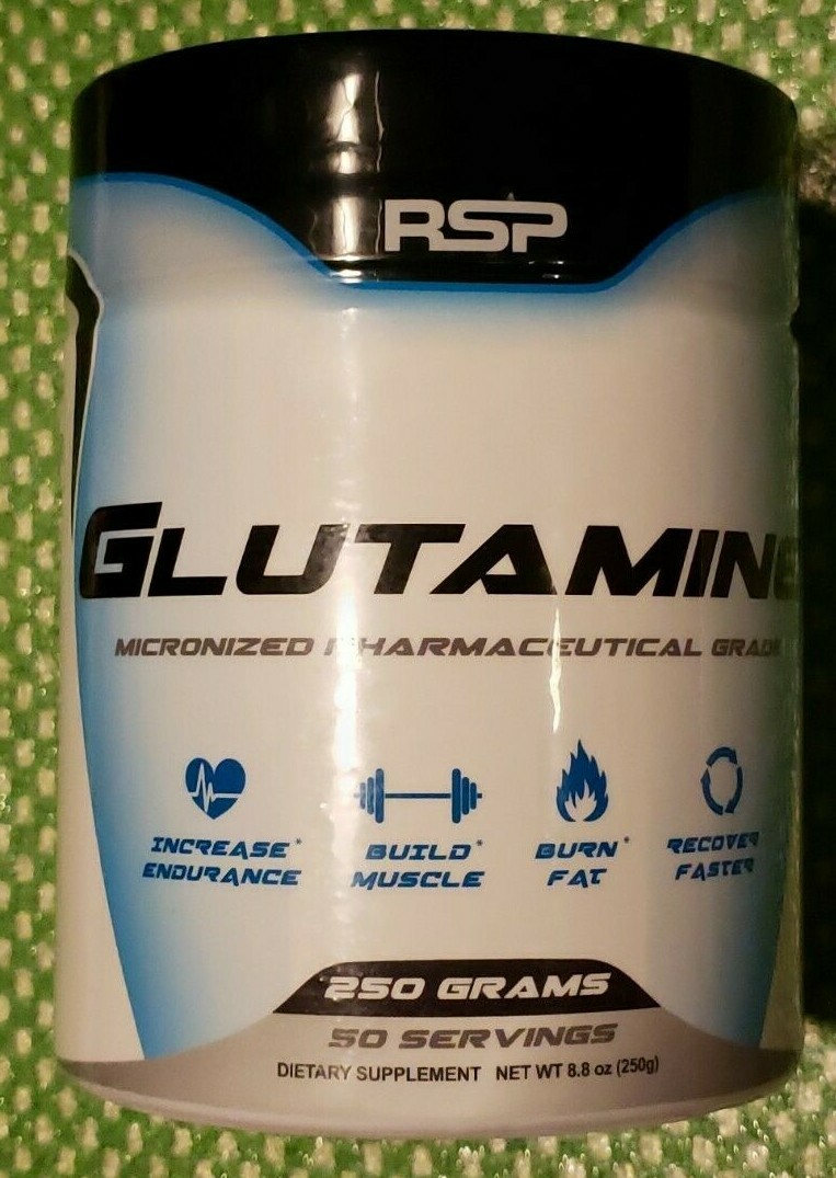 RSP – GLUTAMINE – 250gm – 50 Servings – Burn Fat / Build Muscle – Exp 7/2025