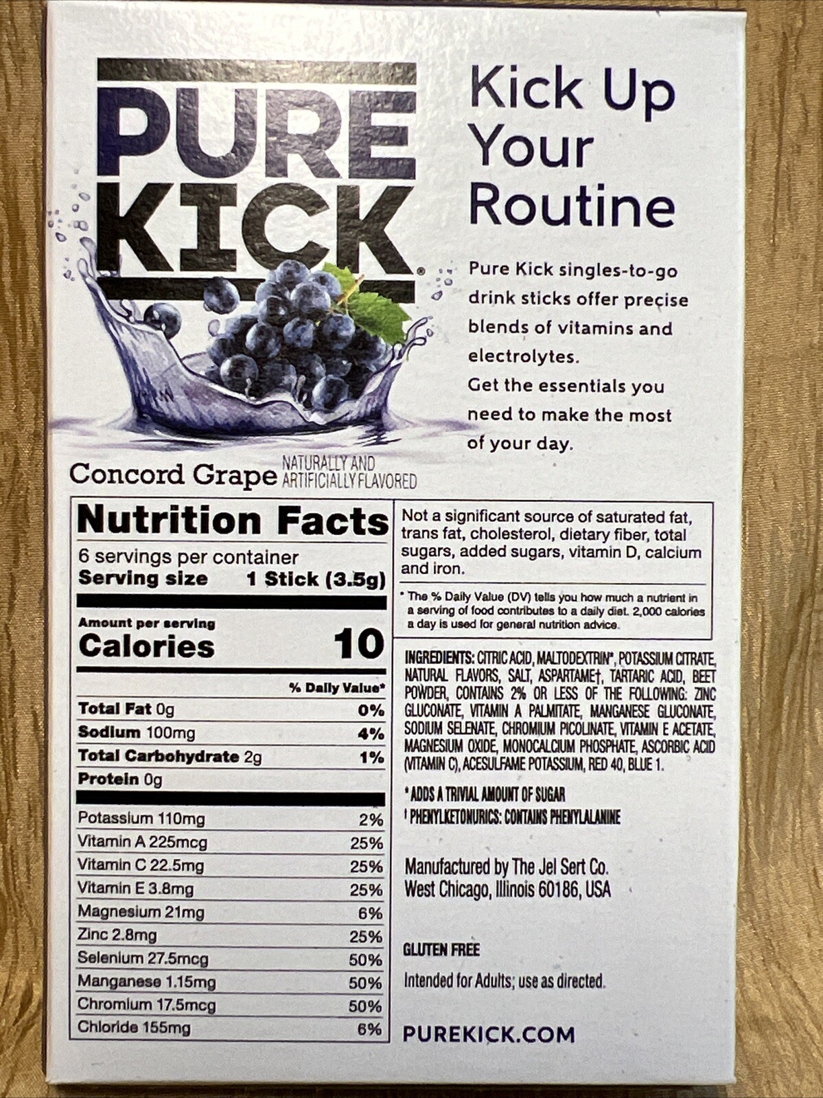 24 PURE KICK HYDRATE Concord Grape Electrolytes Mix Zero sugar (4@6ea) ‘26
