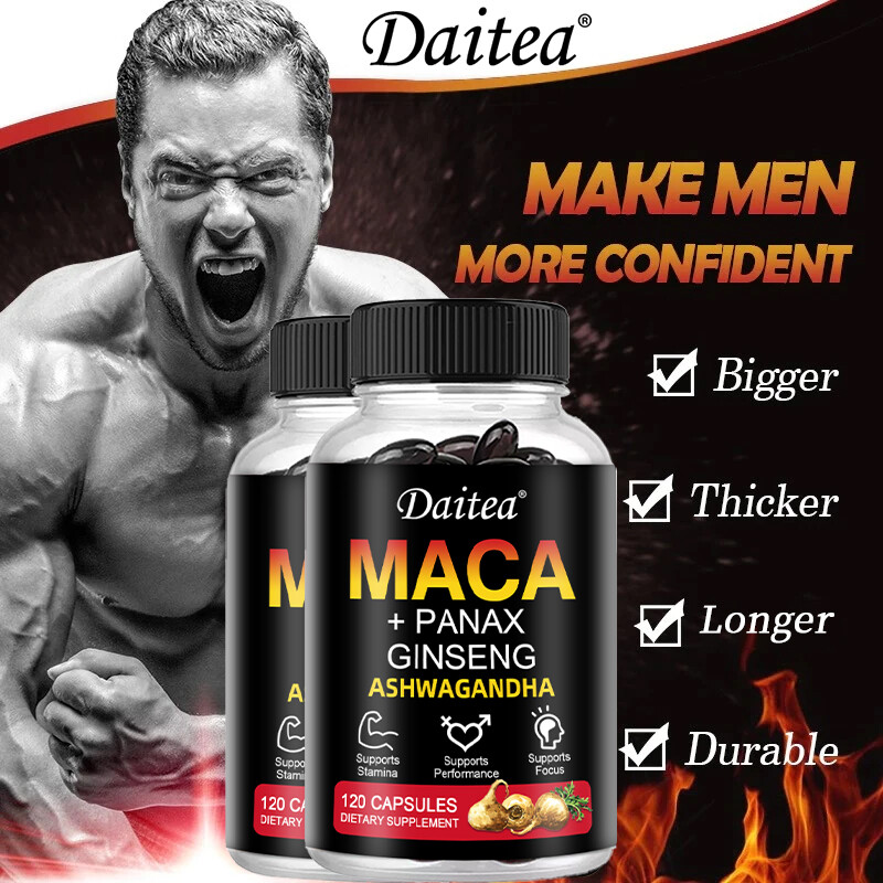 Maca Root Capsules 10,000mg | 120 Caps | Red,Yellow, Black Maca Supplements USA