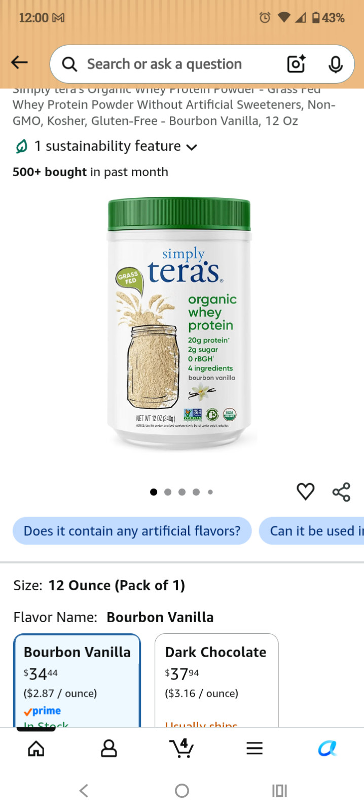 simply teras whey protein powder