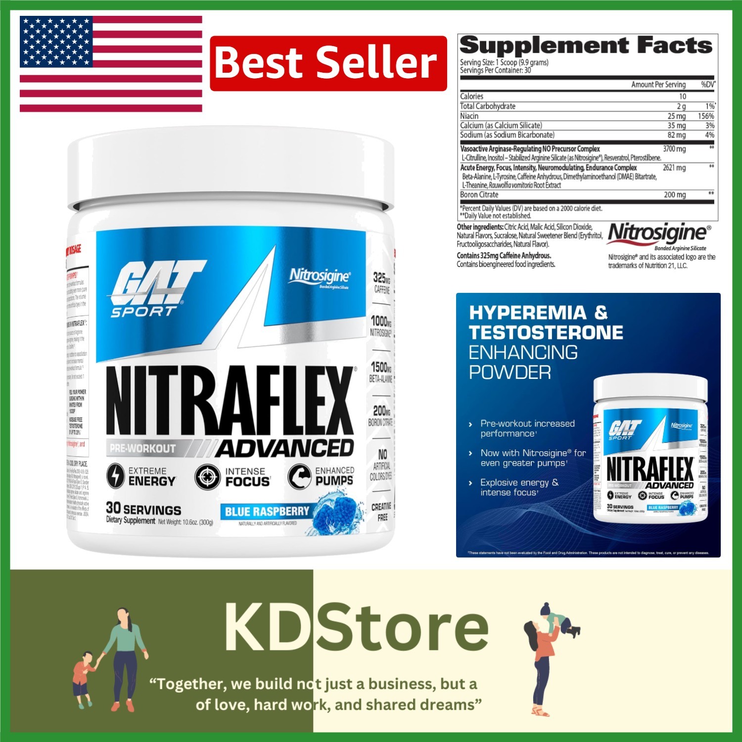 Nitraflex 30-Serving Pre-Workout Powder | Natural Ingredients & Enhanced Pumps