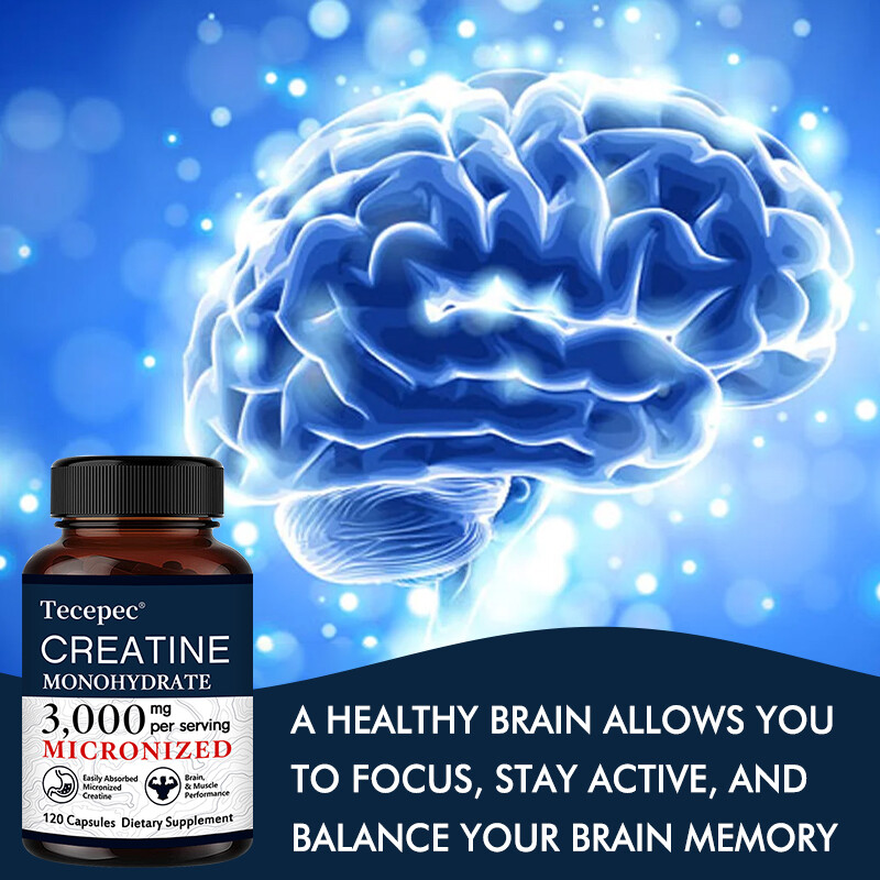 Creatine Monohydrate 3000 Mg Capsules Muscle Mass Strength Regeneration