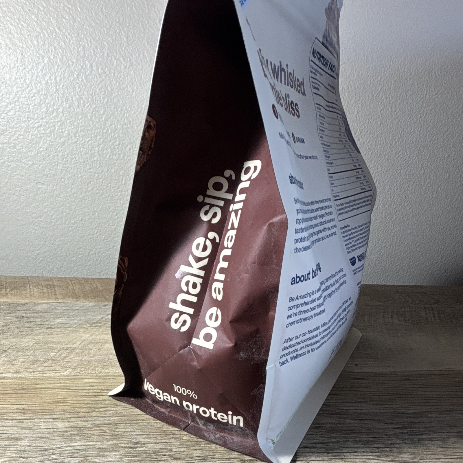 Be Amazing Vegan Protein Powder Chocolate Brownie Batter 28.4 oz Exp 10/2027