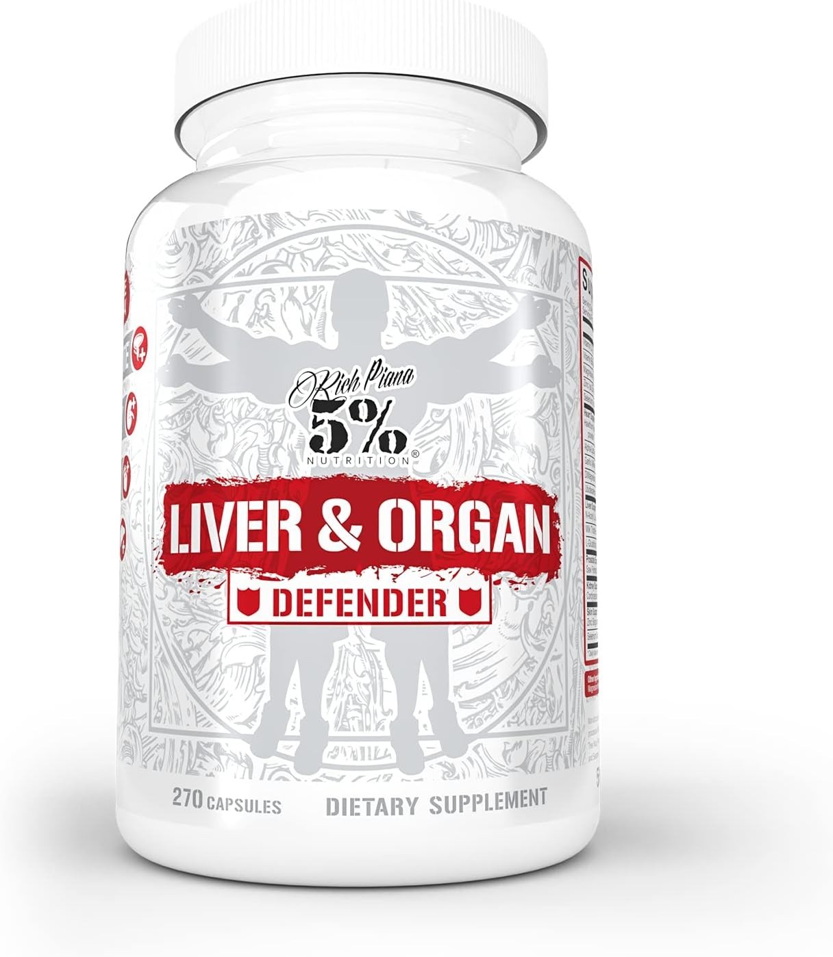 Rich Piana 5% Liver & Nutrition Organ Defender Cycle Support 270 Caps NEW SEALED