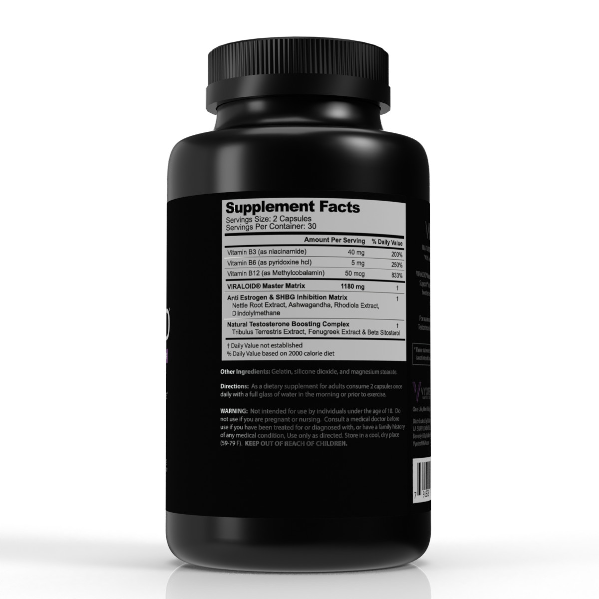 Testosterone Booster for Men Natural Energy Strength Libido Support 3 Pack