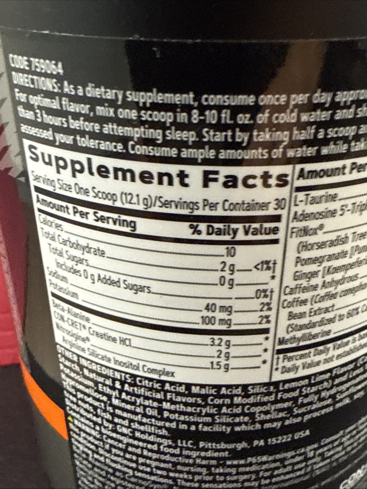 GNC AMP Tri-Phase Multi-Action Pre-Workout, Lemon Lime | 30 Servings