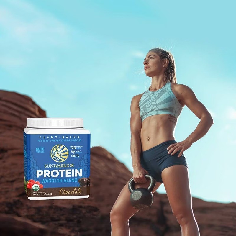 Organic Plant Vegan Plant Based Protein Powder – Chocolate – 13.2oz: 17g