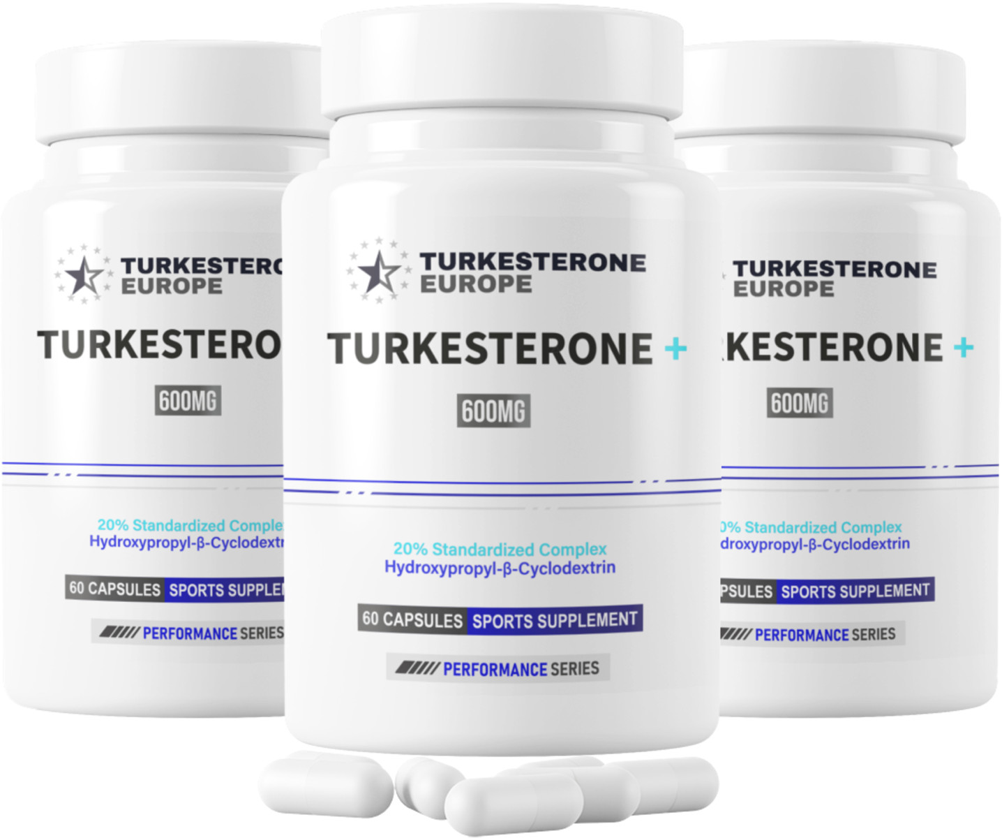 3 Pack (600mg) – Turkesterone+™ 20% Complex with Hydroxypropyl-β-Cyclodextrin