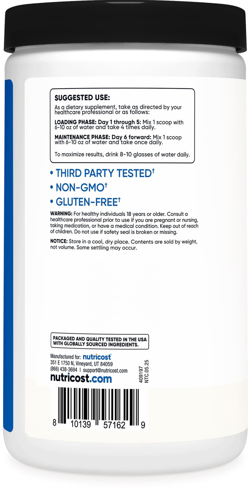 Nutricost Creatine Monohydrate Micronized Powder 500 Gram (Pack of 1), No