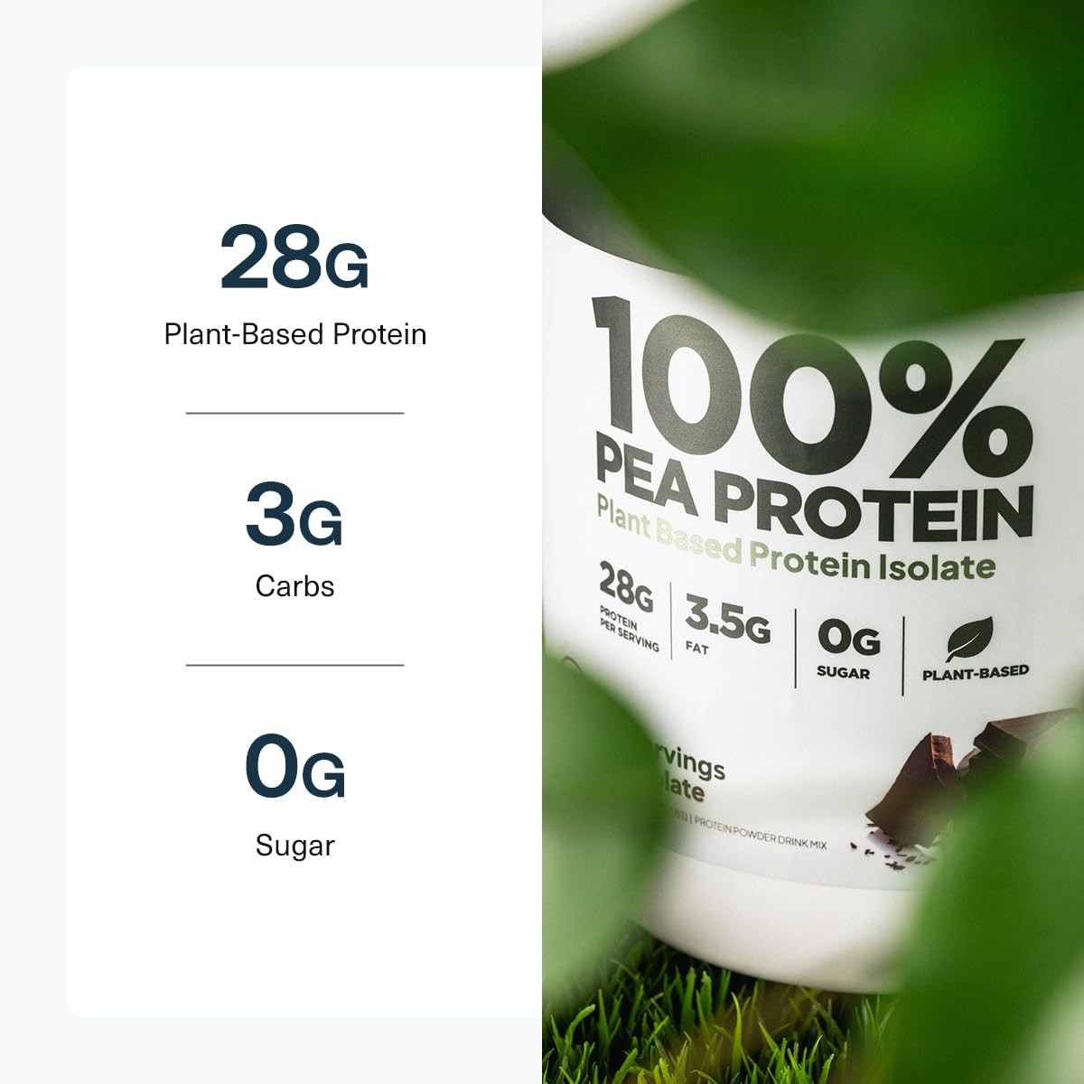 Transparent Labs 100% Pea Protein Powder – 28g Organic Plant Protein per Serving