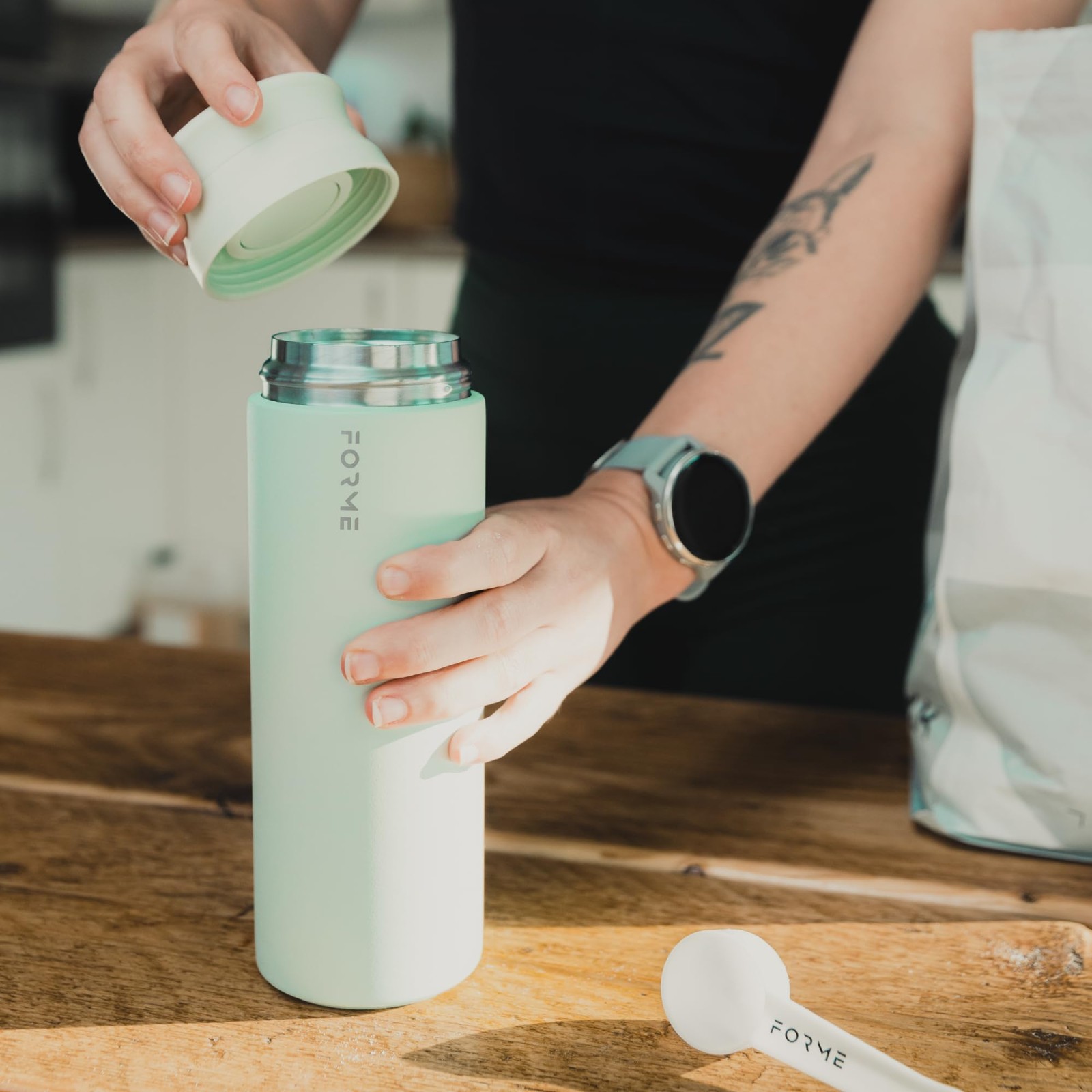 Forme – Blender Shaker Bottle Leakproof Double Insulated Stainless Steel