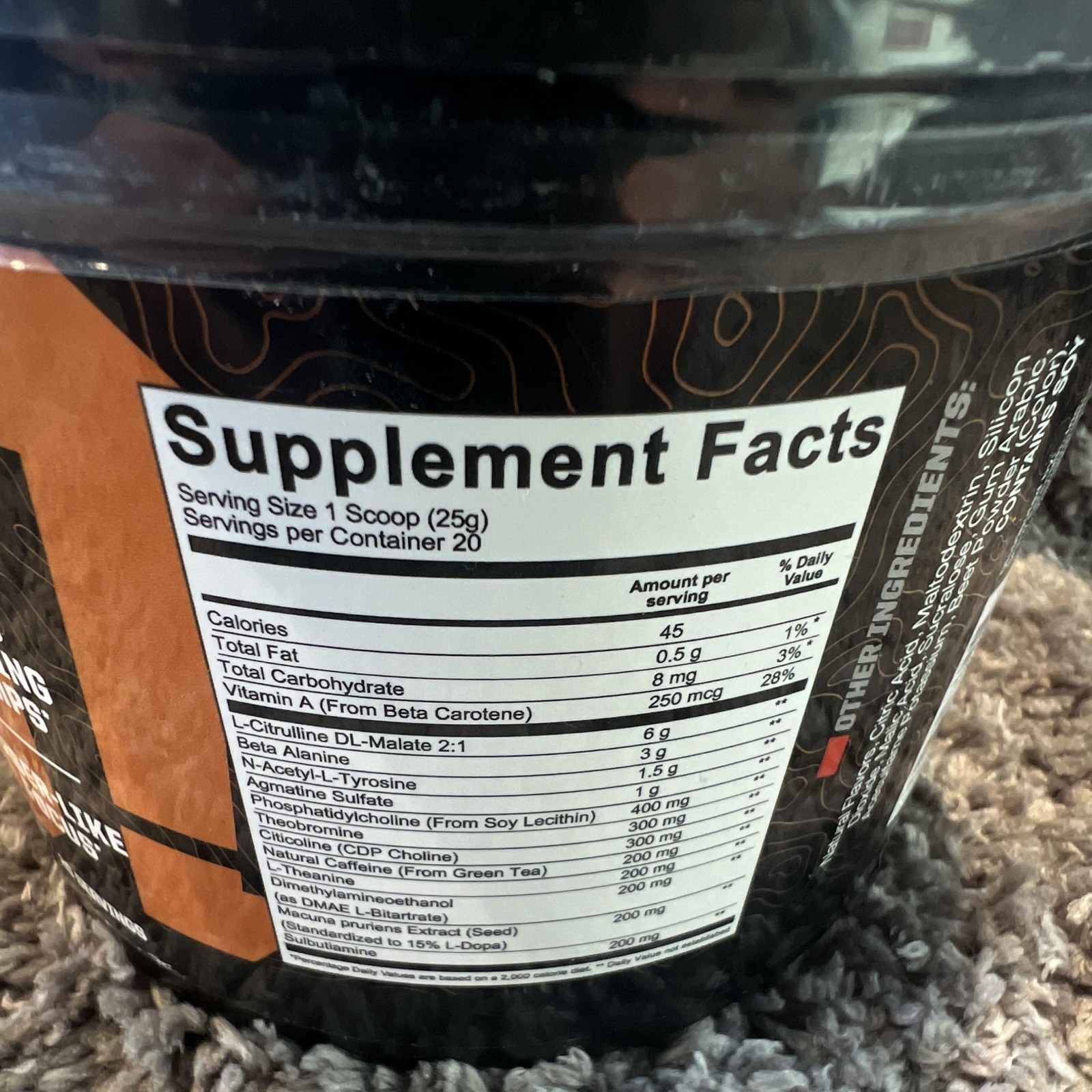 Undefined Nutrition Greatness Extreme Pre-Workout Powder Blood Orange 500g 20sv