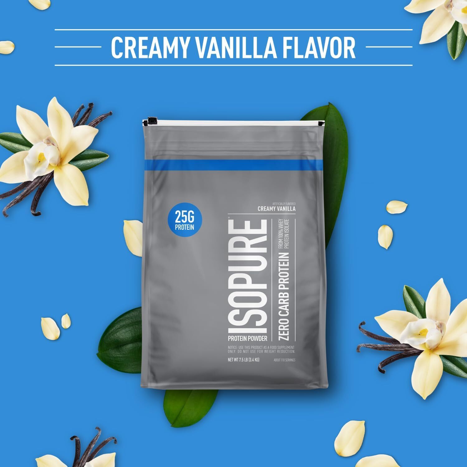 Nature’s Best Isopure Zero Carb Whey Protein Isolate 7.5lb NEW BAGS 4 Flavors