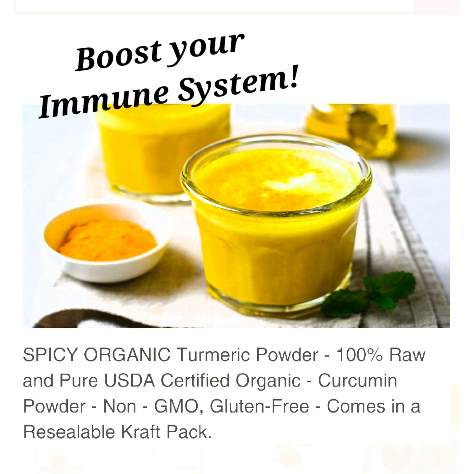 TURMERIC POWDER 1lb ORGANIC, Boost Immunity, Healthy Gift, Joint Support, Weight