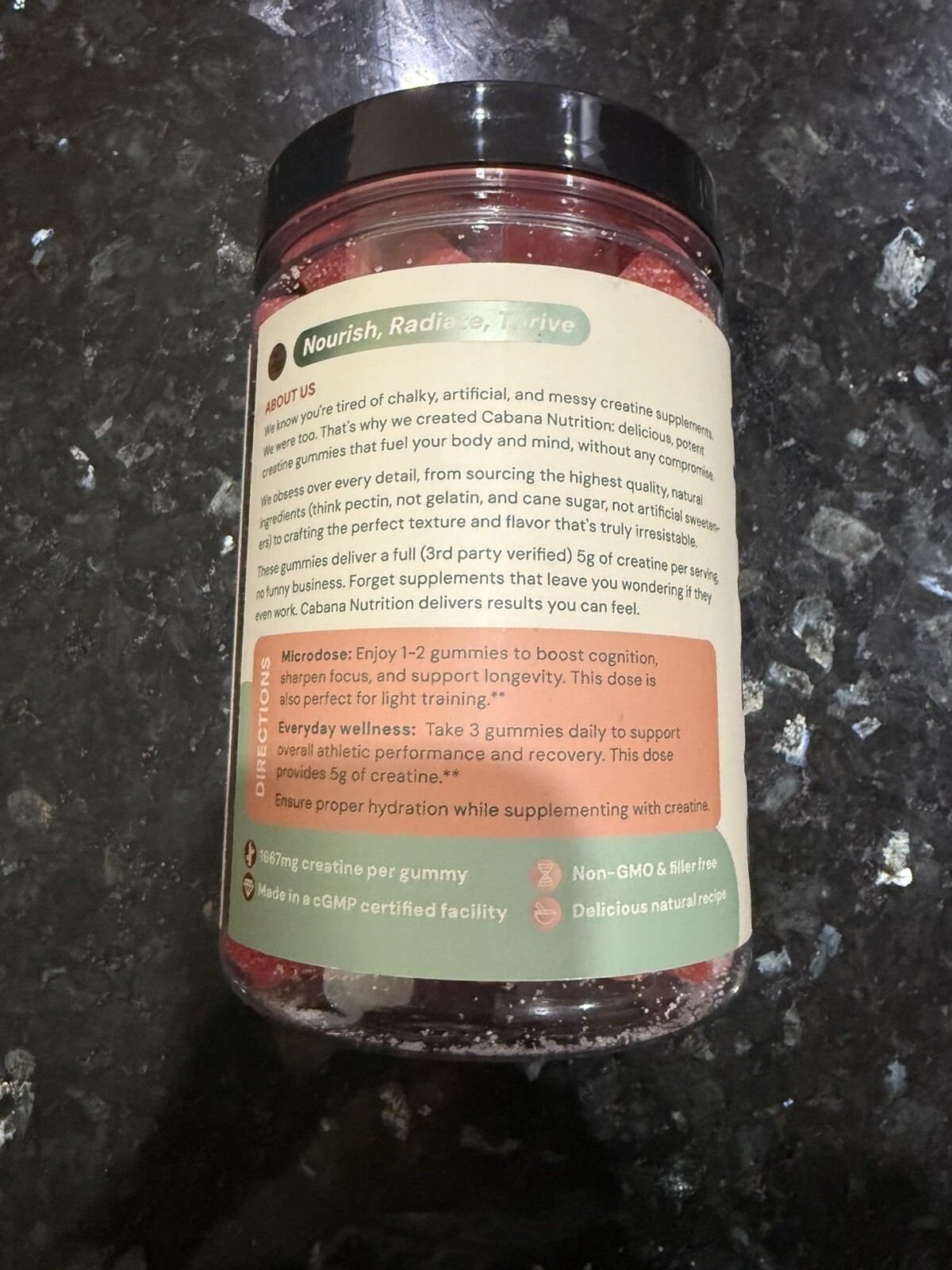 Creatine Monohydrate 5g Watermelon Flavored 120 Gummies -3 per serv EXP 2/27 NEW