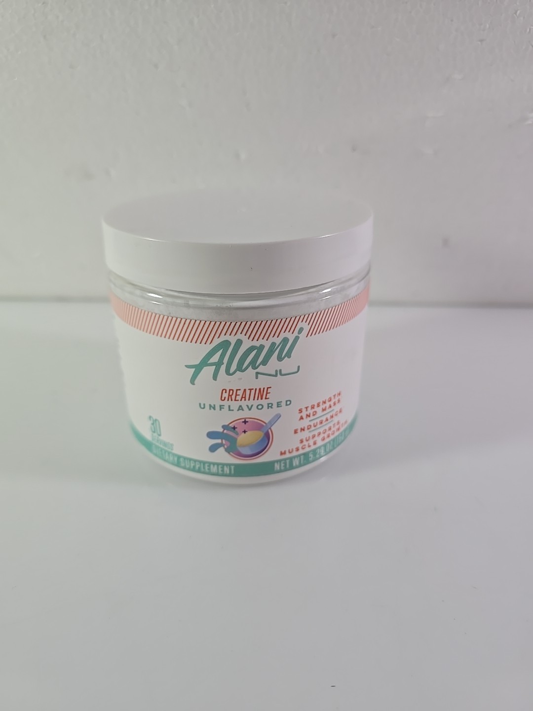 Alani Nu Creatine Monohydrate Powder 150 Grams (5.29 oz), Unflavored 30 Servings