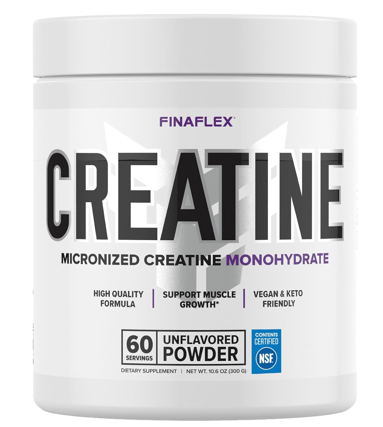 FINAFLEX Pure Creatine Monohydrate Unflavored 10.6 oz 60 Servings BROKEN CAP