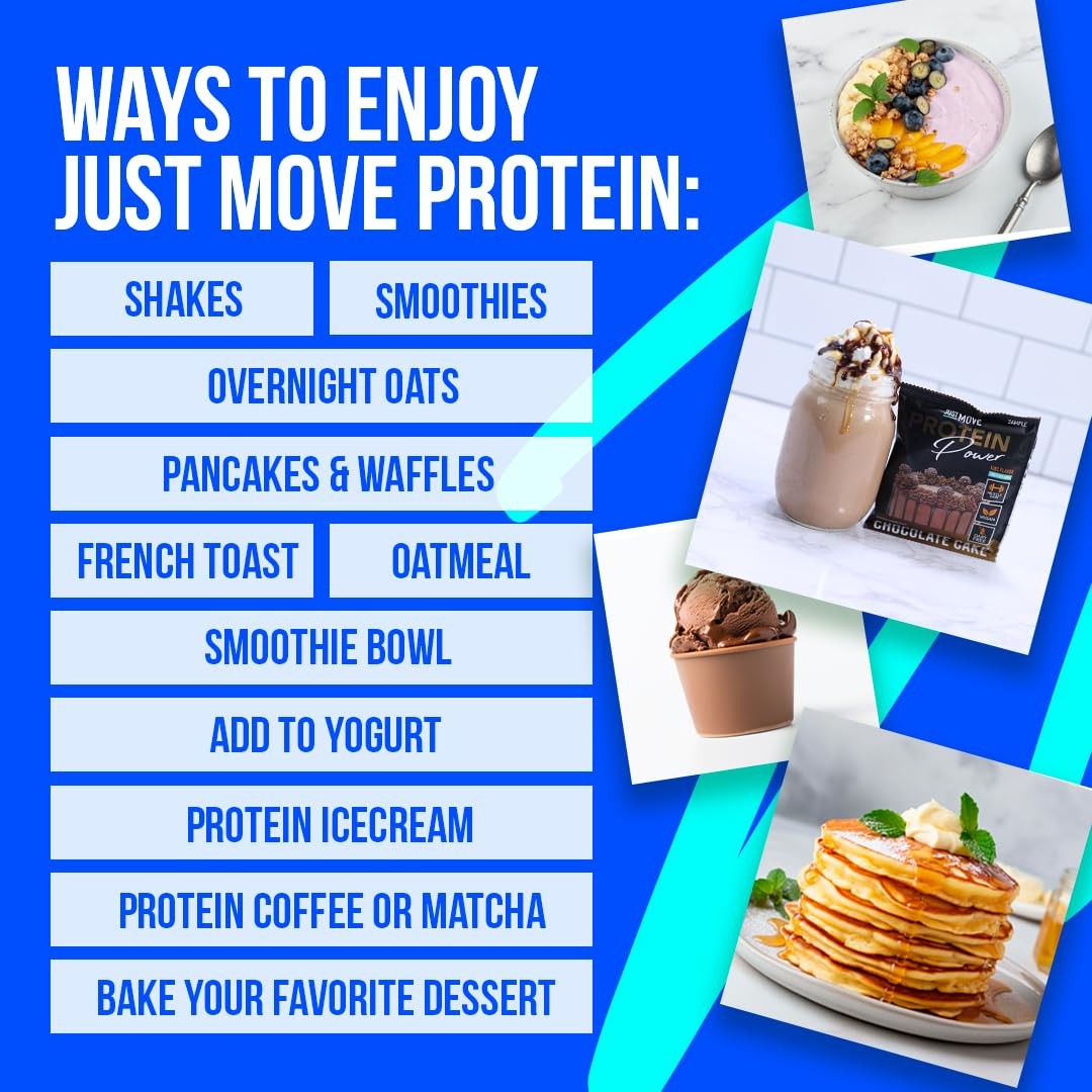 Just Move Protein Sample Pack Bundle – 7 Flavors 1 Ounce (Pack of 1)