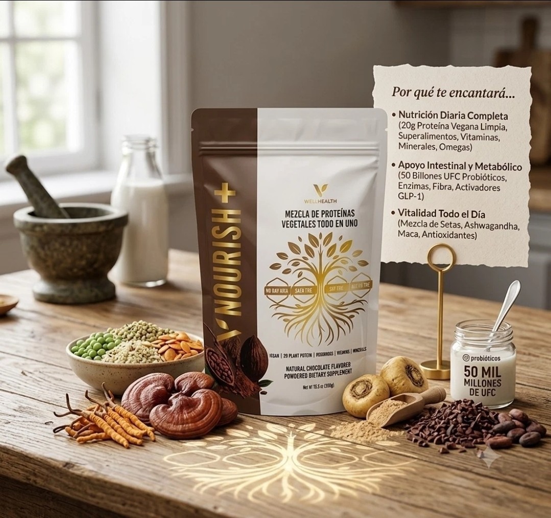 Vital Health Nourish+ Plant Protein Powder Natural Chocolate 15.8 oz