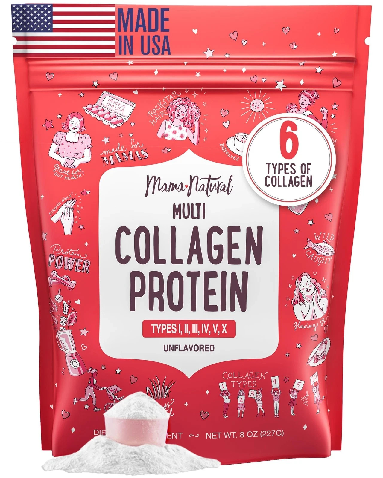 Multi Collagen Protein Powder Type 1, 2, 3, 4, 5, 10 20 Servings (Pack of 1)