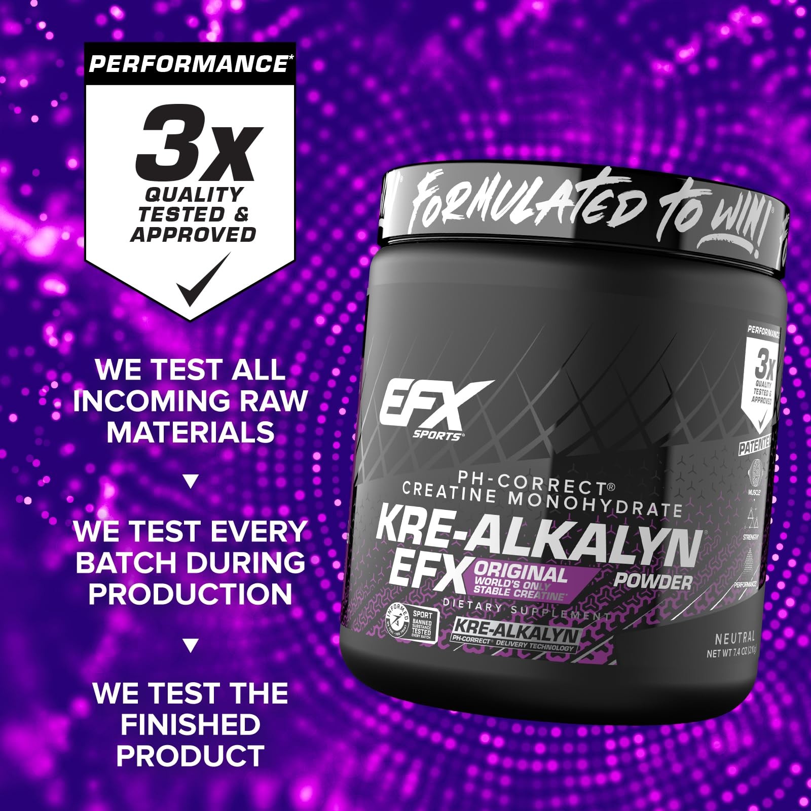 EFX Sports Kre-Alkalyn EFX Powder | pH Correct Creatine Monohydrate Powder Su…