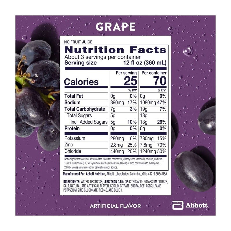 Electrolyte Drink Hydration Kids Adults Grape Flavor Rehydration Pack of 8 New