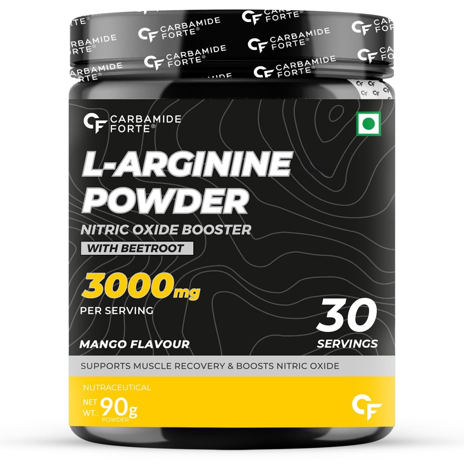 L Arginine Supplement 3000mg | Pre-workout – Alphanso mango Flavour – 90g