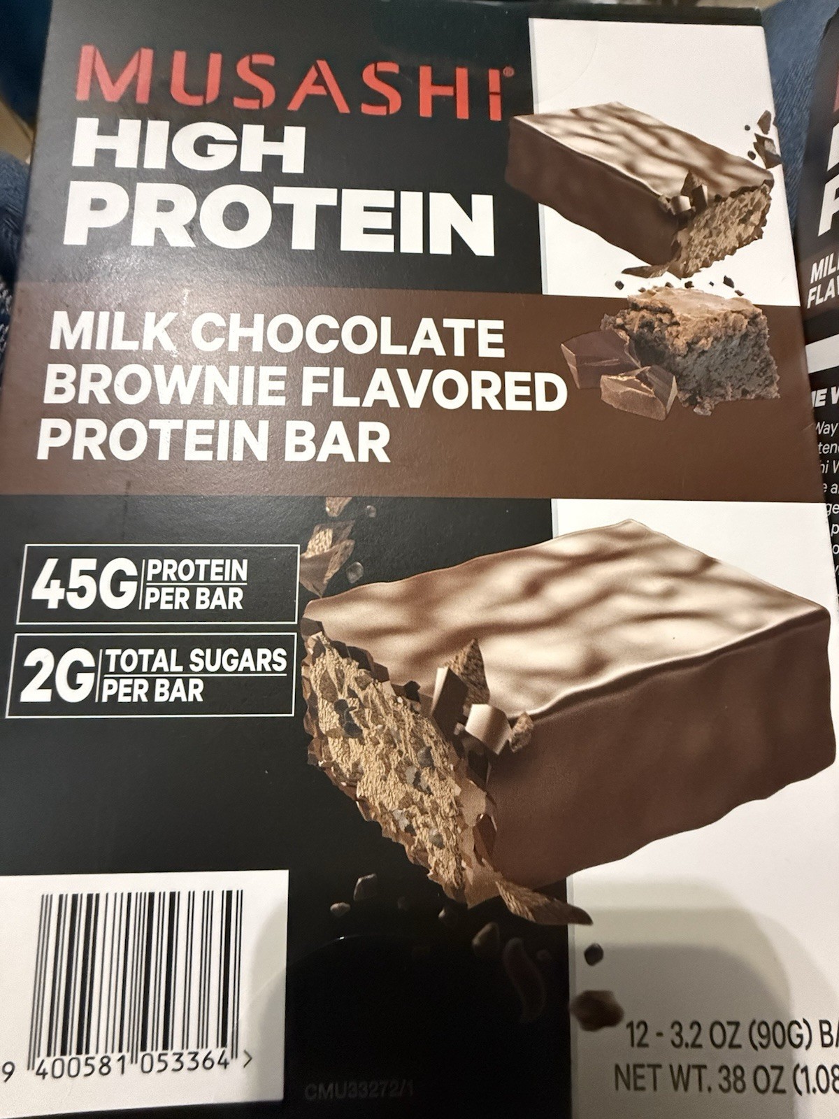 5X Musashi High Protein Bar 45G Protein Milk Chocolate Brownie BEST BY 7/31/2026